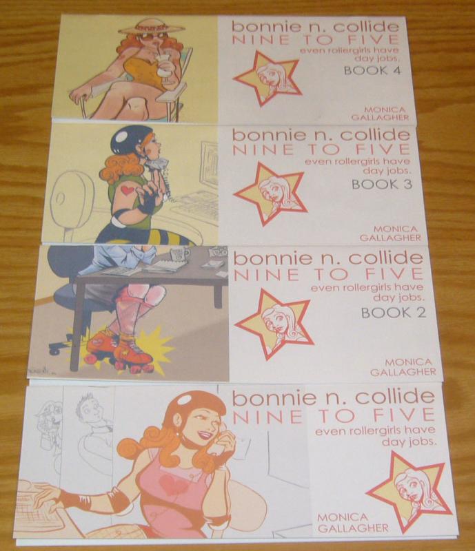 Bonnie N. Collide: Nine to Five #1-4 VF/NM complete set rollergirl @ day job 2 3