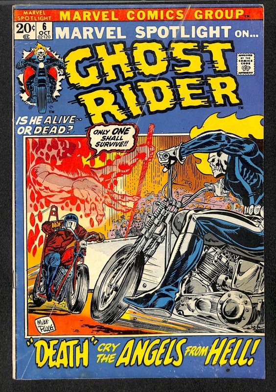 Marvel Spotlight #6 VG- 3.5 2nd Ghost Rider! Comics