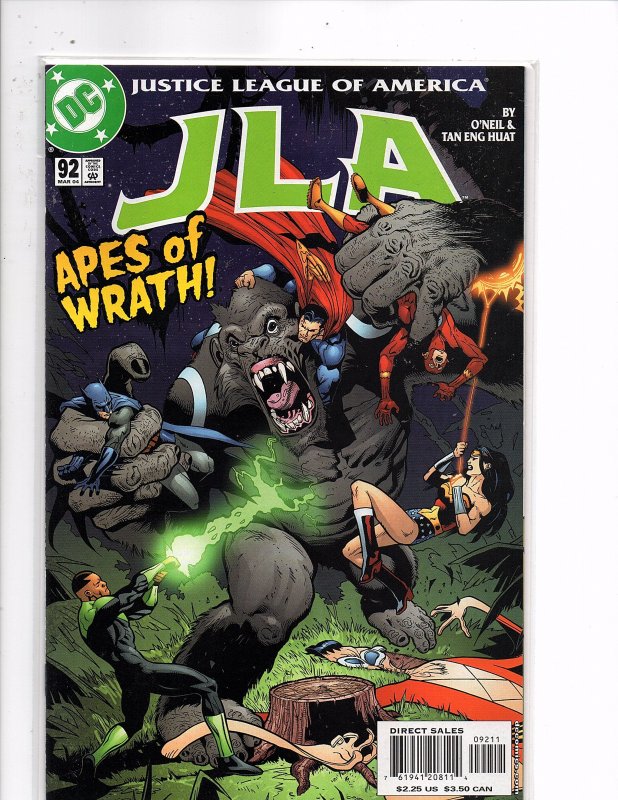 DC Comics JLA #92 Apes of Wrath! Batman Flash Green Lantern Superman Plastic Man