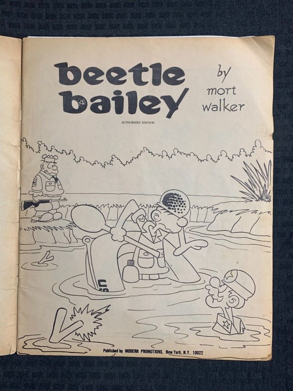 1972 BEETLE BAILEY Giant Comic Album by Mort Walker GD 2.0 Modern Promo