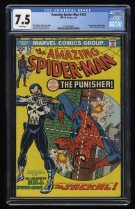 Amazing Spider-Man #129 CGC VF- 7.5 White Pages 1st Appearance Punisher!