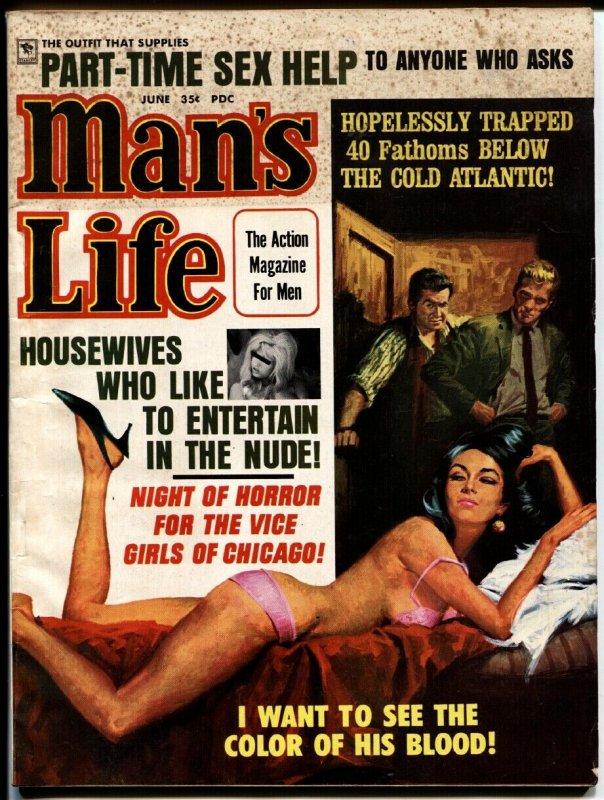 MAN'S LIFE Jun 1968-Spicy Women cheesecake-crime-pulp fiction