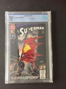 SUPERMAN #75 2nd PRINTING CBCS 7.0 WHITE