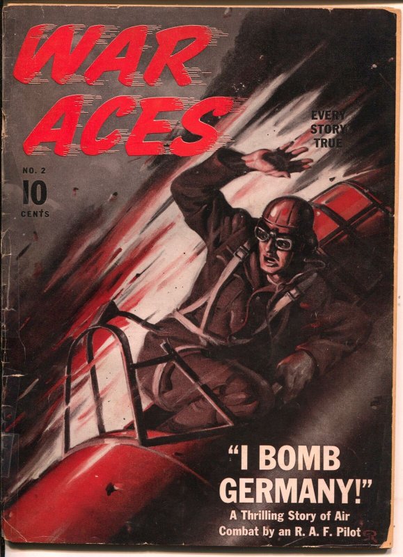 War Aces #2 1941-plane crrash cover-Frank Tinsley-Arch Whitehouse-G/VG