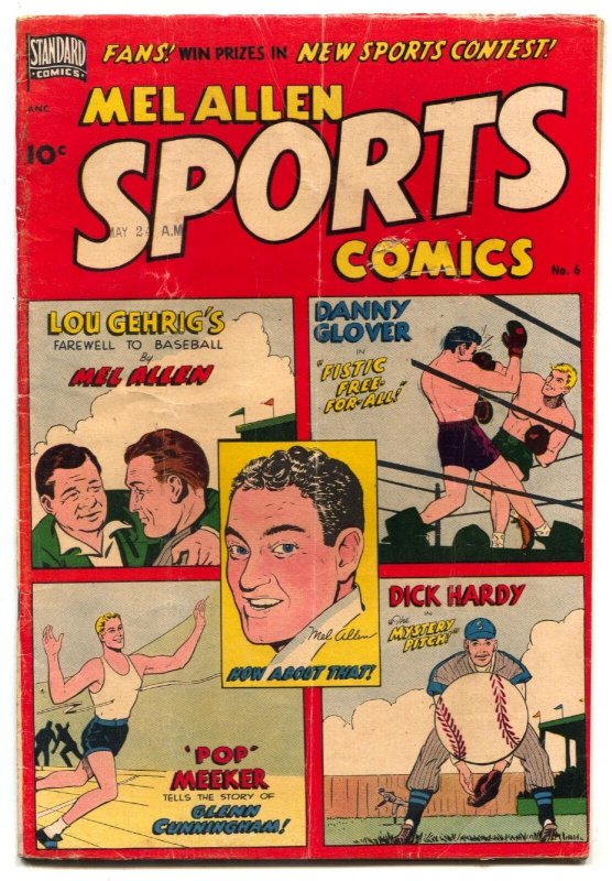 Mel Allen Sports #6 1950- Lou Gehrig-Dick Hardy LAST ISSUE vg