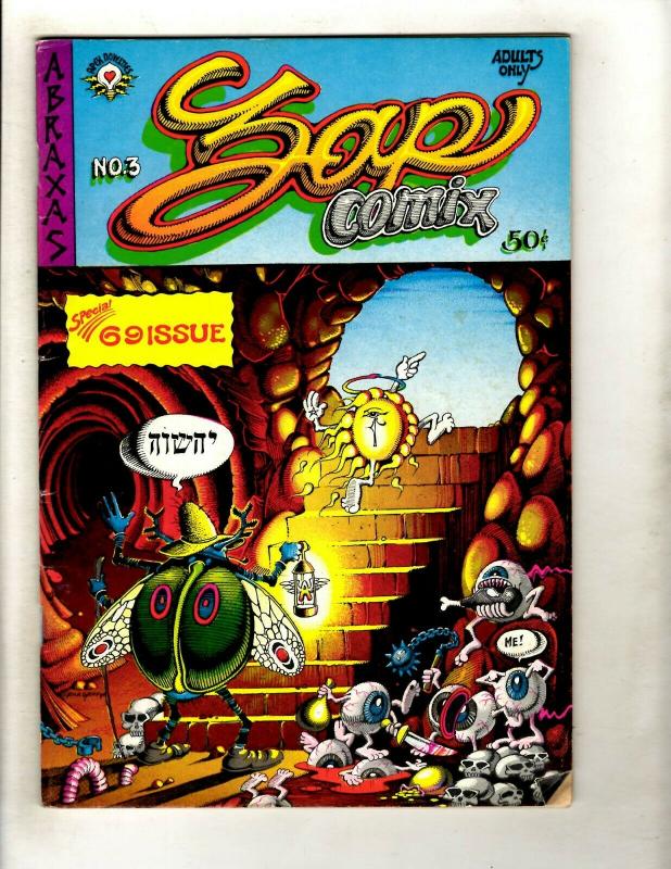 Zap Comix # 3 FN Apex Novelty Indy Underground Comic Book Robert Crumb GK4