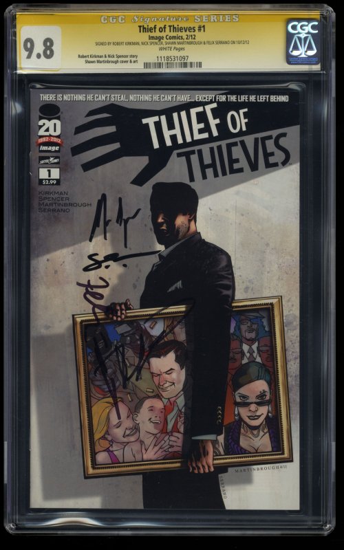 Thief of Thieves #1 CGC NM/M 9.8 SS Signed Kirkman + 3 More!