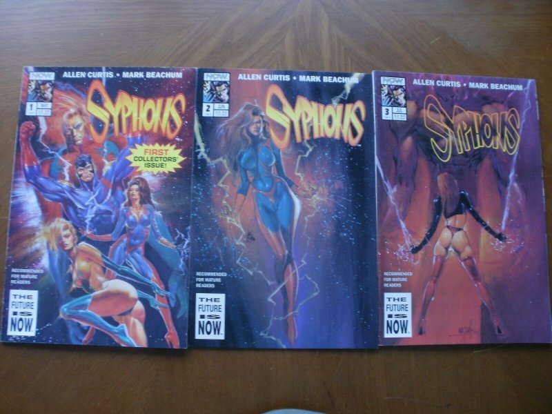 3 NOW Collector Comic: SYPHONS #1 #2 #3 (1994) COMPLETE SET (Mature Reader)