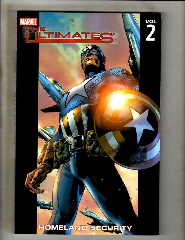 Lot Of 2 Ultimates Marvel TPB Graphic Novel Comic Books # 1 & 2 Super Human HR8