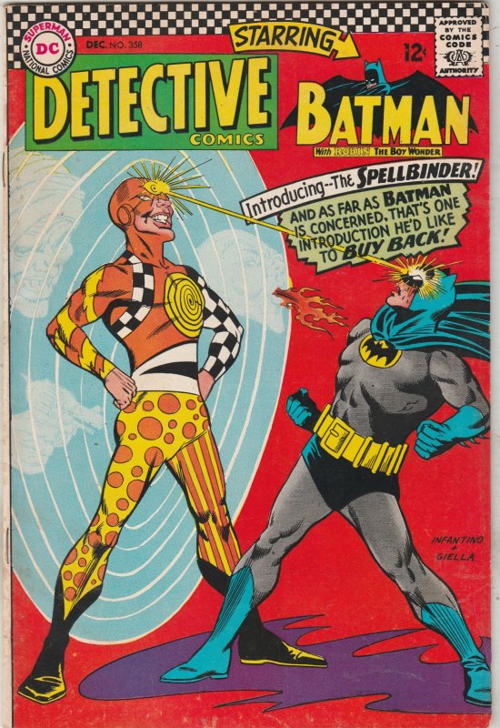 Detective Comics #358 (1966) First Spellbinder! High grade! VF+ Boca CERT! Wow!