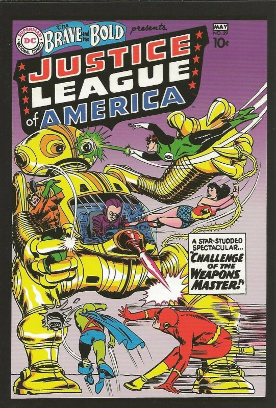 Brave and Bold #29 1960 4x5 Cover Postcard 2010 DC Comics Justice League  JLA