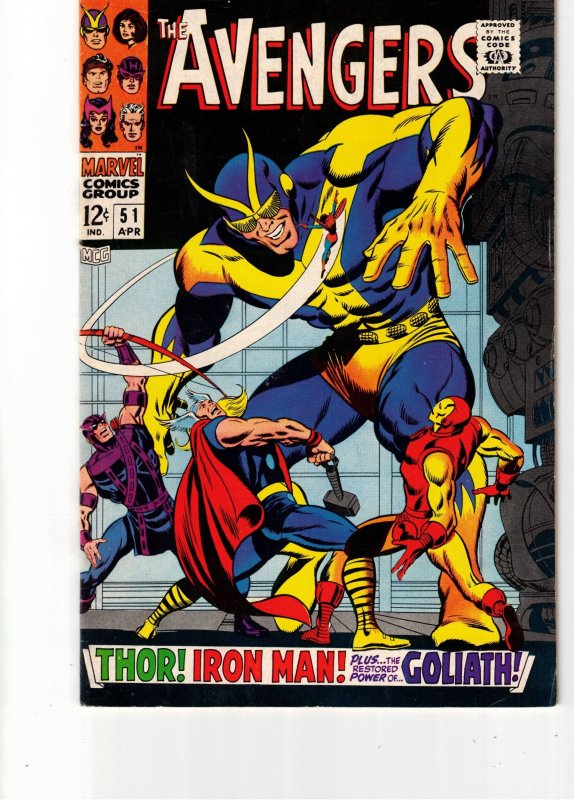 The Avengers #51 1968 VF/NM High-Grade Goliath vs Avengers! Utah CERTIFICATE Wow