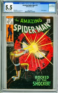 The Amazing Spider-Man #72 (1969) CGC 5.5! OWW Pages!