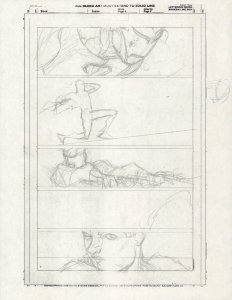 Iron Man & Spider-Man Pencil Page Prelim - Art by Joe Quesada