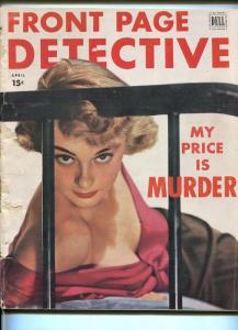 Front Page Detective 4/1951-Dell-D L Champion-murder-terror-crime pix-FR