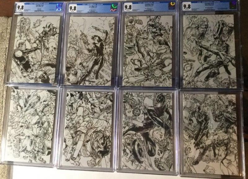 Civil War II (2) 0 1 2 3 4 5 6 7 8 Connecting Kim Sketch Vigin Variant Cgc 9.8