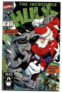INCREDIBLE HULK #378-Hulk vs. Santa Claus-comic boom NM-