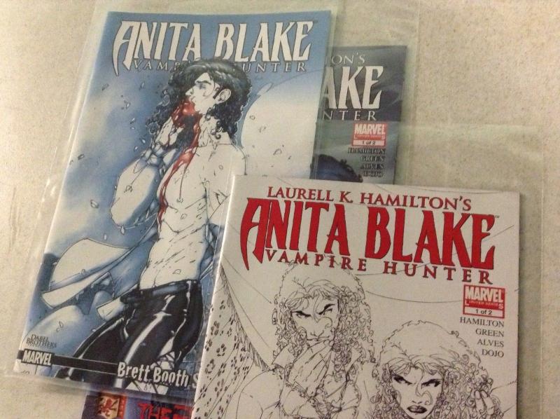 Lot Of 3 Anita Blake Vampire Hunter The First Death # 1 (2) + Booth Sketch Book