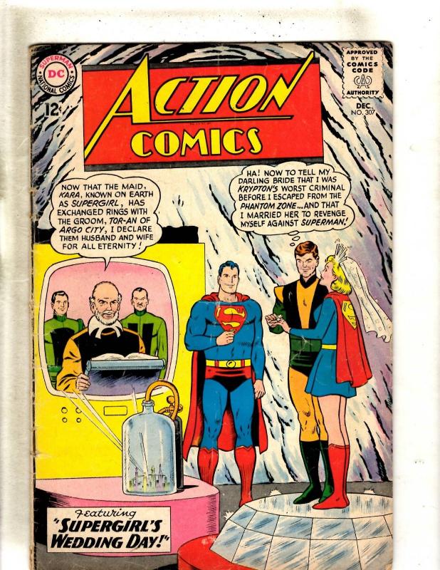 Action Comics # 307 FN- DC Comic Book Feat. Superman Smallville Kryptonite JF11