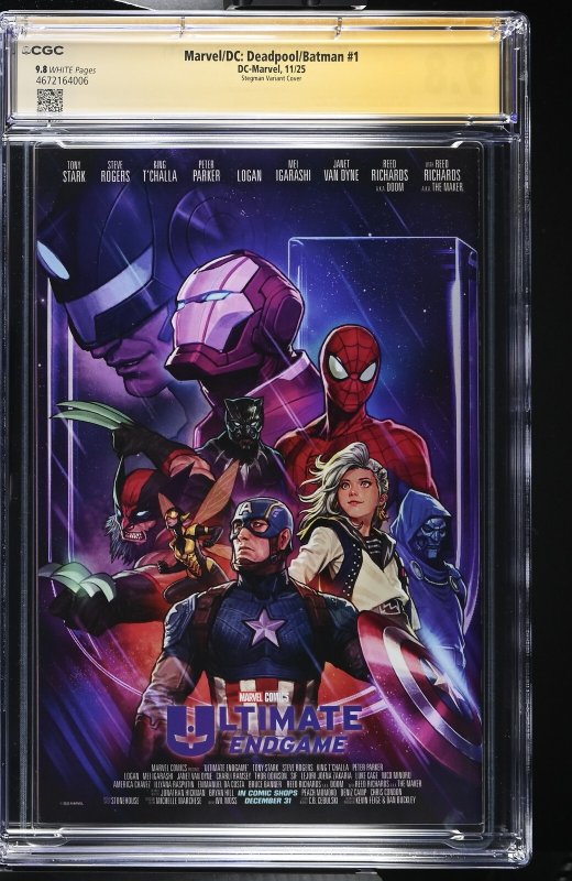 DEADPOOL BATMAN #1 STEGMAN VAR GREG CAPULLO/ZEB WELLS 2x SIGNED CGC SS 9.8 NM