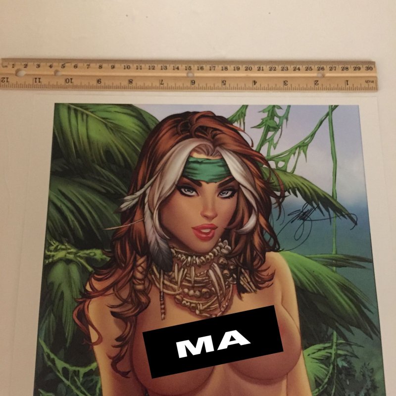 NEW Marvel X-Men Savage Rogue Topless EBas 11'' x 17'' Pr...