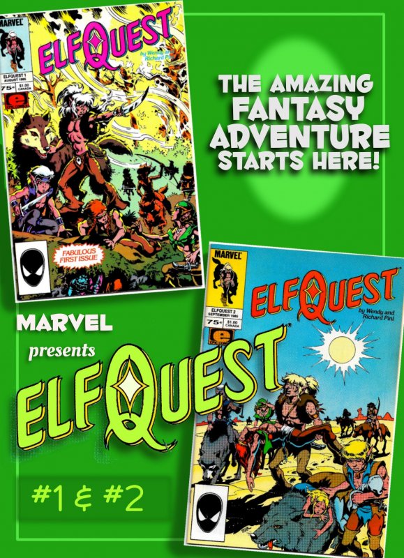 ELFQUEST #1 & #2 from Marvel (Aug/Sept 1985) • Wendy Pini's Epic Fantasy!