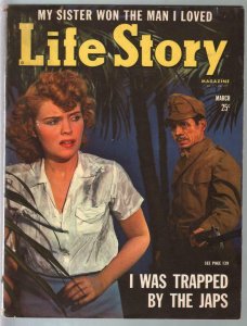 Life Story 3/1943-oriental menace cover-spicy pulp thrills-exploitation-FN/VF