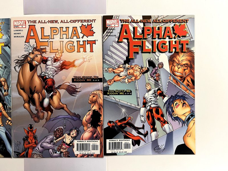 3 Alpha Flight Marvel Comic Books # 4 5 6  Hulk Defenders Spiderman 127 JS19
