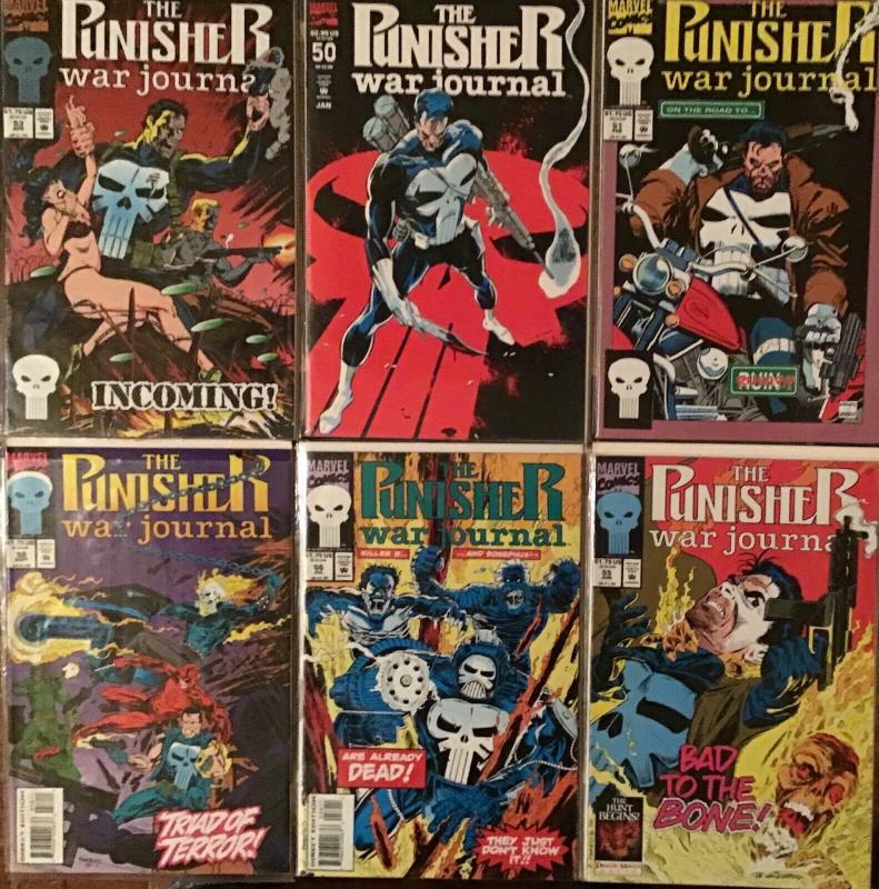 PUNISHER WAR JOURNAL MARVEL VOL.1 #50,51,53,55,56,58ALL UNREAD NM