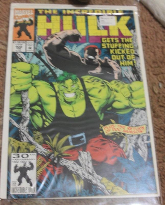  Incredible Hulk comic # 402 (Feb 1993, Marvel) doc samson, juggernaut x men