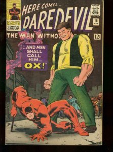 DAREDEVIL #15 comic book 1966 MARVEL COMICS MEET THE OX  ROMITA VF