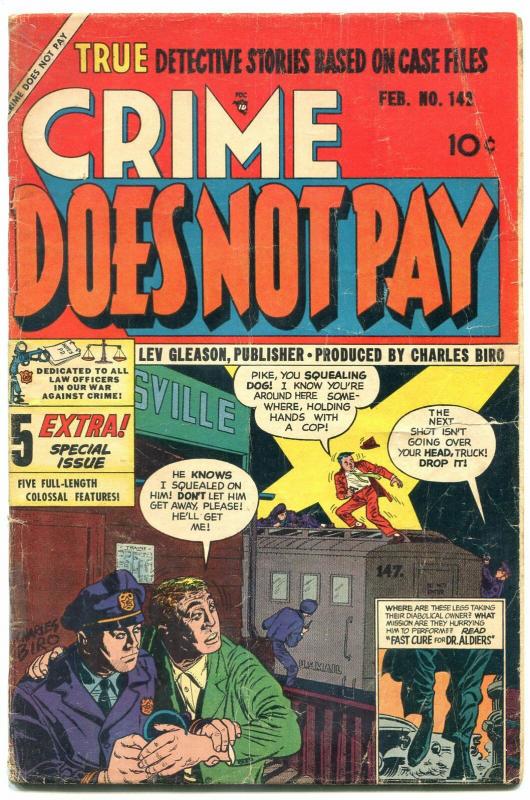 Crime Does Not Pay #142 1955- Last precode issue VG