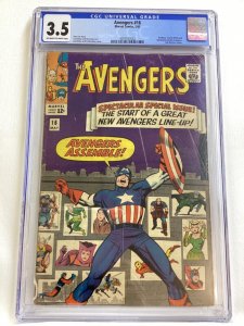 Avengers #16 - CGC 3.5 - 1965 - Hawkeye Scarlet Witch Quicksilver join! Namor!