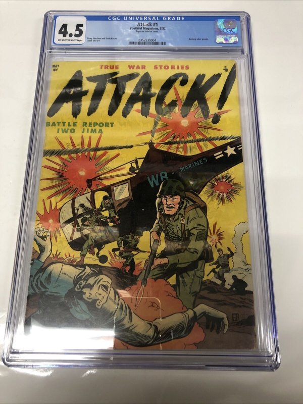 Attack (1952) #1 (CGC 4.5) Harry Harrison • Ernie Bache • Census = 10