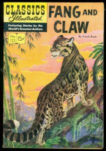 CLASSICS ILLUSTRATED #123 HRN 124-FANG AND CLAW-FRANK B VG/FN