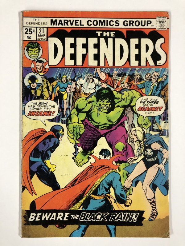 DEFENDERS 21 VERY GOOD MINUS (VG-) COMICS BOOK