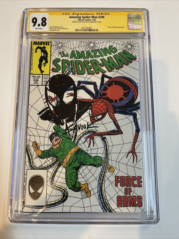 Amazing Spider-Man (1988) # 1 (CGC 9.8 SS) Signed Sketch Saviuk