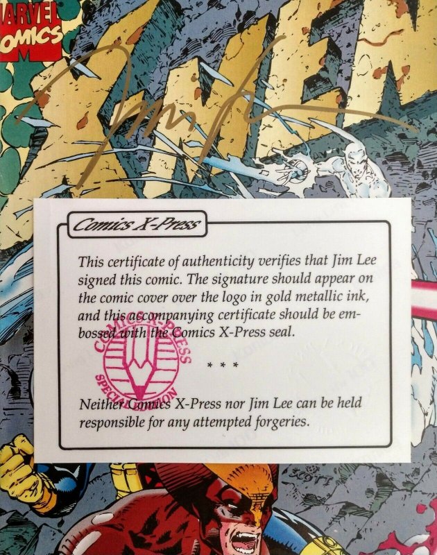 X-Men #1 Special Collectors Edition Signed by Jim Lee (COA)