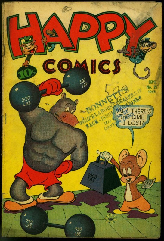 Happy Comics #21 1947- Frazetta- Nedor Funny Animals G/VG