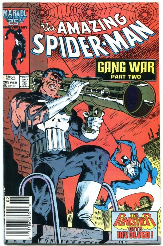 AMAZING SPIDER-MAN #285 1987-PUNISHER-MARVEL COMICS-fine FN