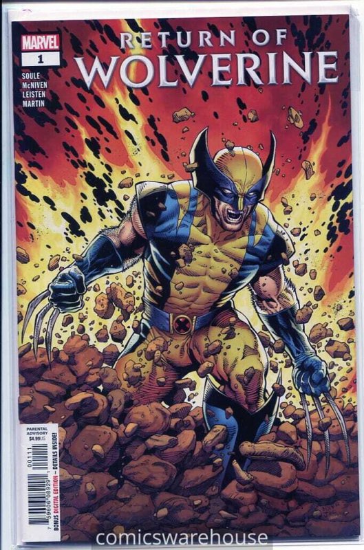 RETURN OF WOLVERINE (2018 MARVEL) #1 NM