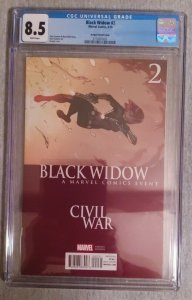 Black Widow #2 June 2016 CGC 8.5 Civil War Variant 