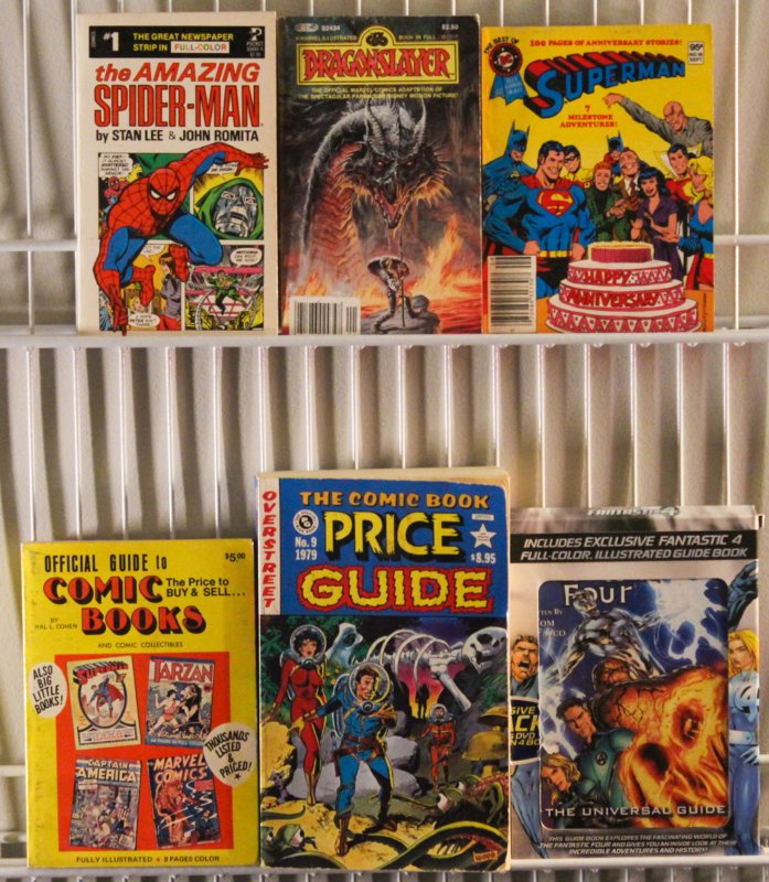 Lot of 6 Assorted Small Comic Paperbacks & Related