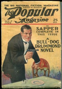 Popular 10/7/1925-Bull-Dog Drummond-Sapper-crime-mystery-pulp-FR/G