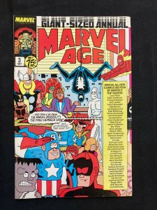 MARVEL AGE #3 (9.2) GIANT-SIZED ANNUAL,WHEN TITANS PLUG, TEN STORIES (1987)