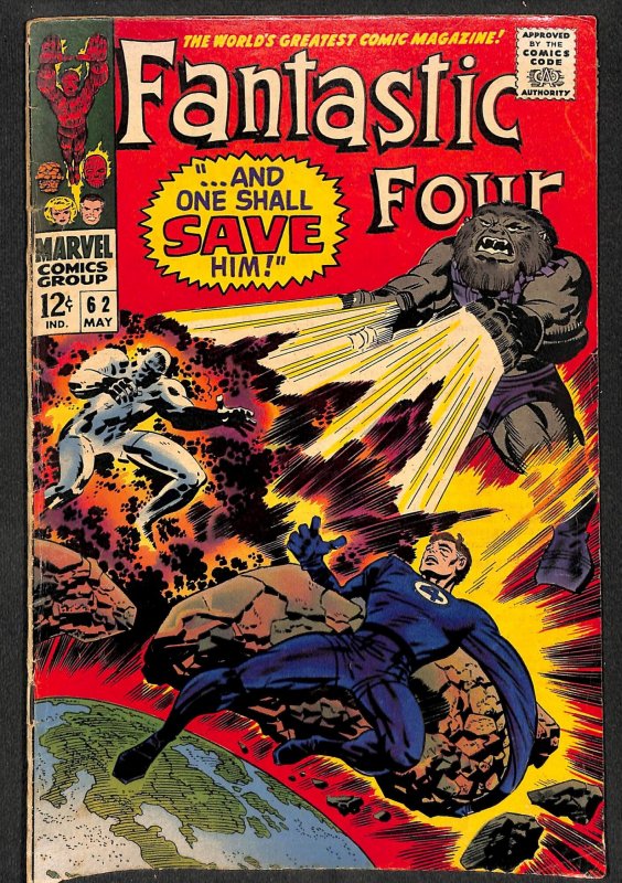 Fantastic Four #62 VG+ 4.5 1st Blastaar! Marvel Comics