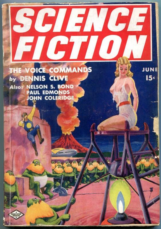 Science Fiction Pulp June 1940 Bare Breasted Cover By Frank R Paul Nelson Bond Comic