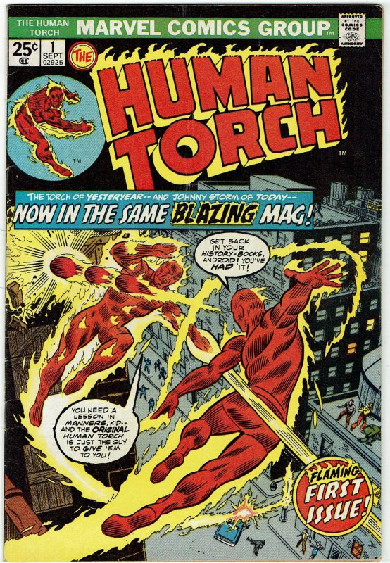 Human Torch #1 (1974) Stan Lee Jack Kirby FN+