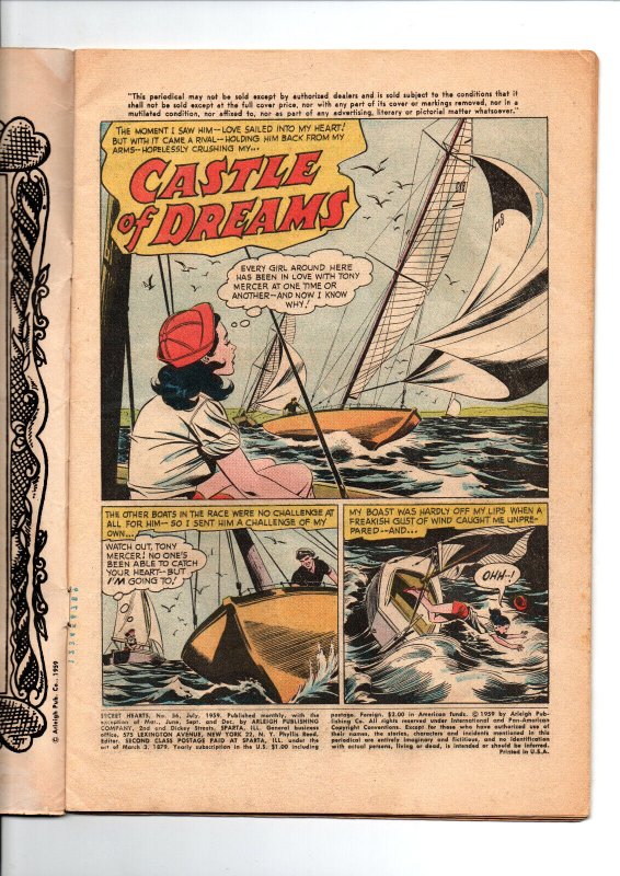 Secret Hearts #56 - Romance - DC Comics - 1959 - GD