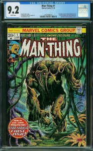 MAN-THING #1 CGC 9.2 NM- (1974) 2nd app Howard The Duck / SBD-01